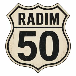 značka route 66, ale bude tam 50 a Radim místo route a 66