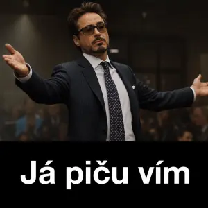 Pat postavička z filmu který má pod sebou text: Já piču vím