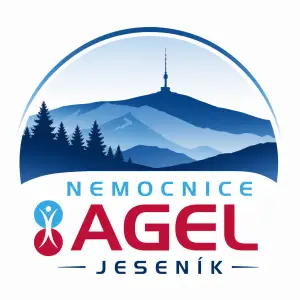 HORALKY
Logo nemocnice Agel Jeseník
Hory, Silueta Pradědu