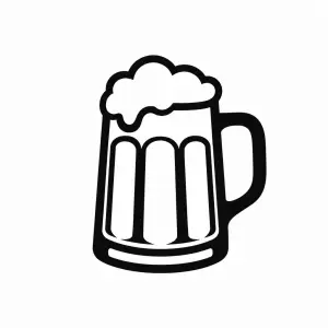 Černé logtyp půllitru na pivo