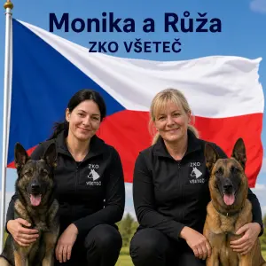 Monika a Růža ZKO VŠETEČ Česká vlajka