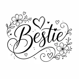 Bestie nějak ozdobně pro holky .. černobílé se srdíčky i kytičky