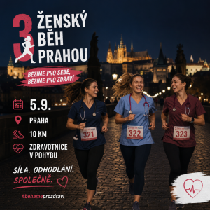 3 ženský, noční běh prahou 5.9., 10km, zdravotnice