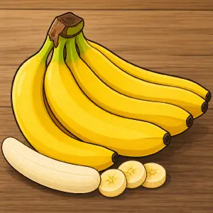 Kreslený banan