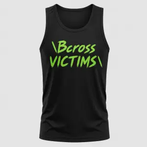 Název týmu "Bcross VICTIMS" zelenou barvou, světlou. Název na přední straně tílka.