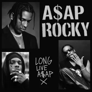 Asap rocky černobílá fotky a nápis