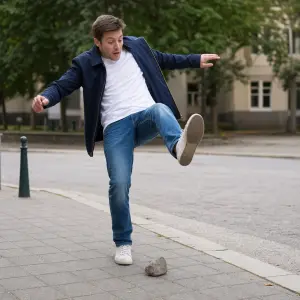 zvednutí nohy před zakopnutím
