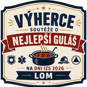 chci nápis pro výherce soutěže o nejlepší guláš na Dni IZS 2026 Lom