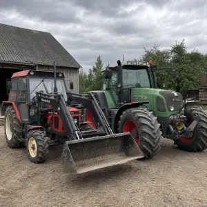 Zetor 7745 s čelním nakladačem a fendt 820 vario