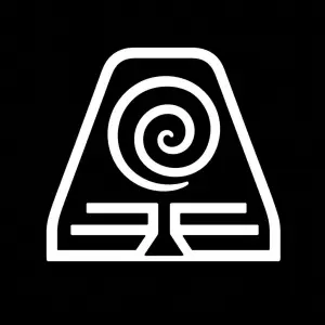 Earthbending logo Atla bílé