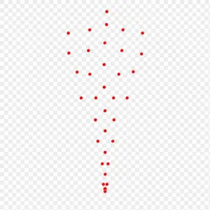 spray pattern ze zbraně AK-47 ze hry CS2 bez pozadí