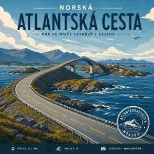 Grafika norské atlantské cesty