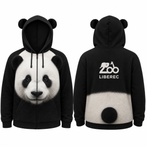 vpředu panda, záda ocas + logo ZOO Liberec