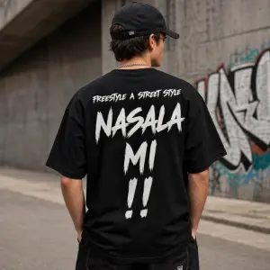 Vzadu na tričku napis v o freestyle a street style style : NASALA
MI
!!