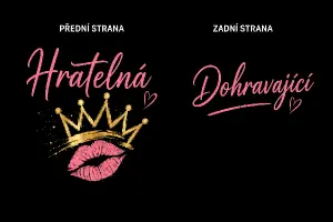 Chci jen vybrat nápis bez paní a rozdělit na přední a zadní stranu tricka
