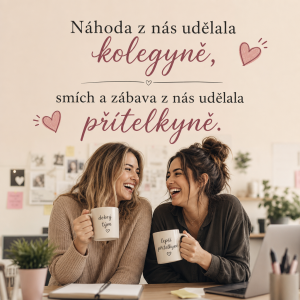 Náhoda z nás udělala kolegyně,
smích a zábava z nás udělala přítelkyně.