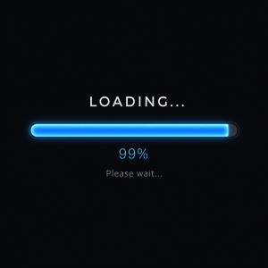 loading bar stopped at 99percent