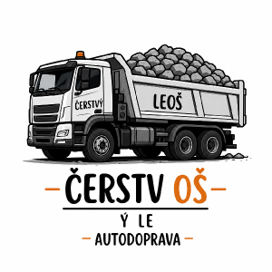 nakresli hezké nákladní auto s kamením a ze jmen Čerstvý a Leoš vytvoř jméno Čerstv oš a někam dej zbytek písmen