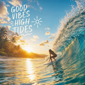 Surf motiv
pozitivní vibe, slunce, ocean, vlny, surf