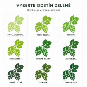 dej mi vybrat odstín, tato zelená je málo výrazná