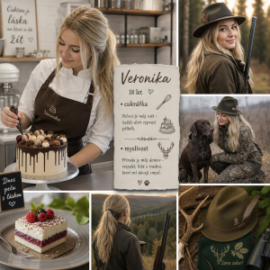 Veronika má 18 let.je to cukrářka .blondýna delší vlasy.myslivost