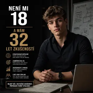 Není mi
50
je mi 18
a mám 32 let
zkušeností