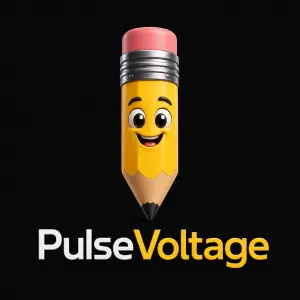 Vygeneruj mi fáztužku s oblicejem ktera se bude usmivat a pod sebou bude mit napis PulseVoltage