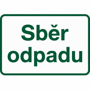 Napis Sběr odpadu
