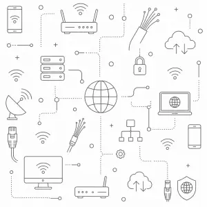 IT, spíš do internetu a něco jako propojení k internetu, wifi, optika atd.. a ideálně bílý plný potisk jako že kontury