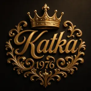Katka, 1976, vyjimečná kvalita a korunka a nějaký ornament ale jako napisy nez pozadi