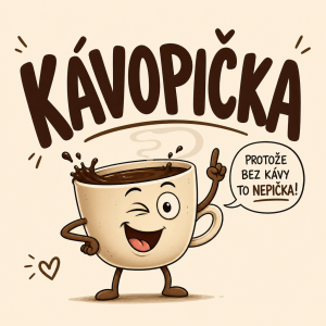 Humorný obrázek kde bude hlavně napsané kávopička