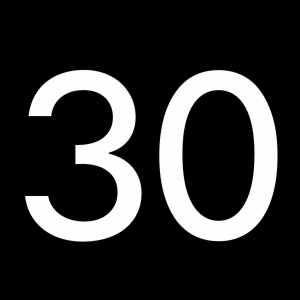 Číslice "30"
Bílou barvou