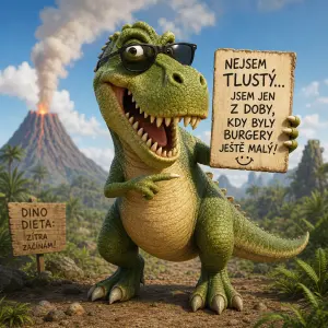 vtipný dinosaurus