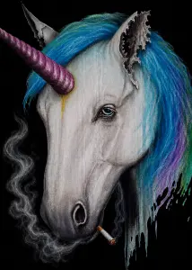 domaluj to rozpadlý ucho a ať se kouři z cigarety