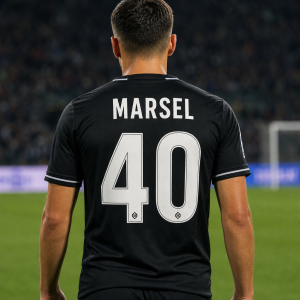 Jako fotbalový dres číslo 40 a jméno MARSEL