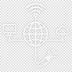 IT, spíš do internetu a něco jako propojení k internetu, wifi, optika atd.. bílá barva a průhledné pozadí