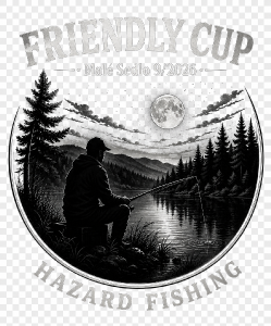 Kolem napisu FRIENDLY CUP a hazard FISHING odstran tu cernou, at je to pozadi do pruhledna. Nechej napisy na svych mistech. Nijak je nemen.