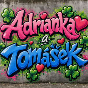 Adrianka ?❤️ a Tomášek ?❤️ grafity