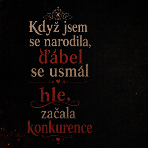 odstraň toho ďábla a dítě něchjen písmo