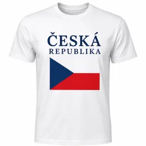 Tričko s nápisem Česká republika a vlajkou