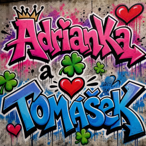 Adrianka ? ❤️a Tomášek ?❤️ grafity