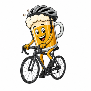 Kombinace piva a kola. Ciklosticky motiv. Chtela bych necobjednoducheho bez pozadi. Jen jako karikaturi.