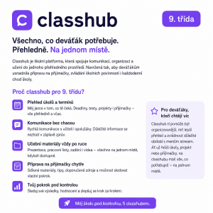 zkus mi udělat popis classhub pro 9. třídu