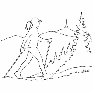 Nordic walking v Jizerských horách obrys