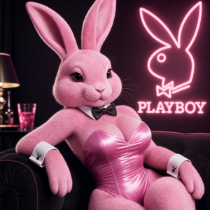 Růžový zajíček playboy