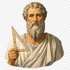 Every triangle is a love triangle when you love triangles - Pythagoras., bez uvozovek, obrázek pythagora, bez pozadí