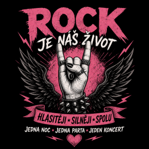 Potisk na rockový koncert pro partu holek