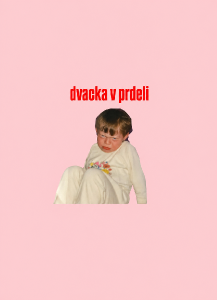 nech obrázek dítěte a nápis uprostřed a zbytek vyplň růžovou