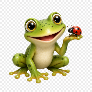 Žabičku s beruška bez pozadí