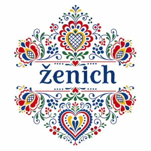 lidový folklorní ornament z Podluží z nápisem ženich